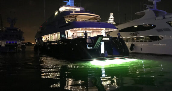 All Points Boats custom yacht light installation