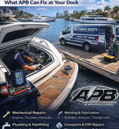 APB mobile marine dockside boat repair in Fort Lauderdale