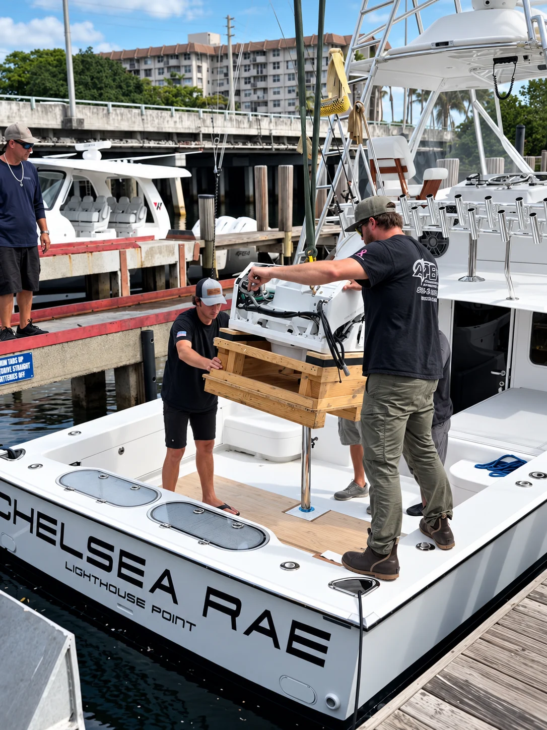 Smartgyro SG20 being lifted aboard Chelsea Rae